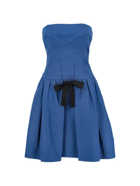 See By Chloé Vintage strapless bow mini dress Blue MZ1902656