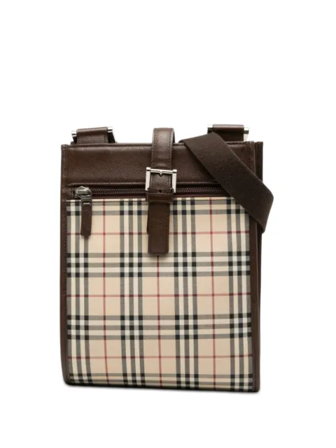 Burberry Pre-Owned 2000-2017 House Check Canvas crossbody bag Brown 2A3V18775JDLYKSJ