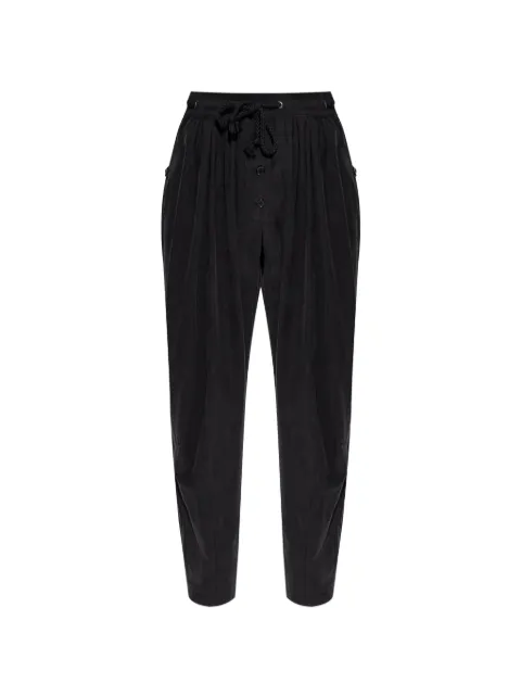 ISABEL MARANT drawstring pleated trousers Black PA0753FAD2G01I
