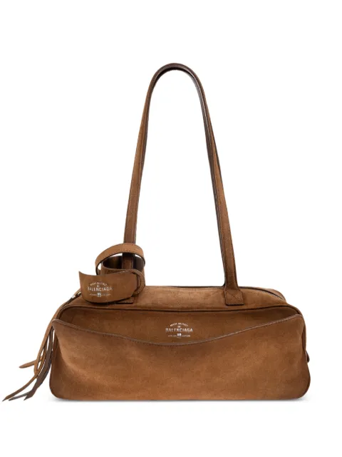 Balenciaga Carrie leather tote bag Brown 8329202AB9G