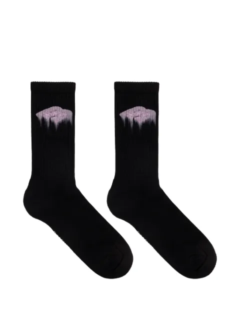Balenciaga logo-embroidered ribbed socks Black 8685924F1B5