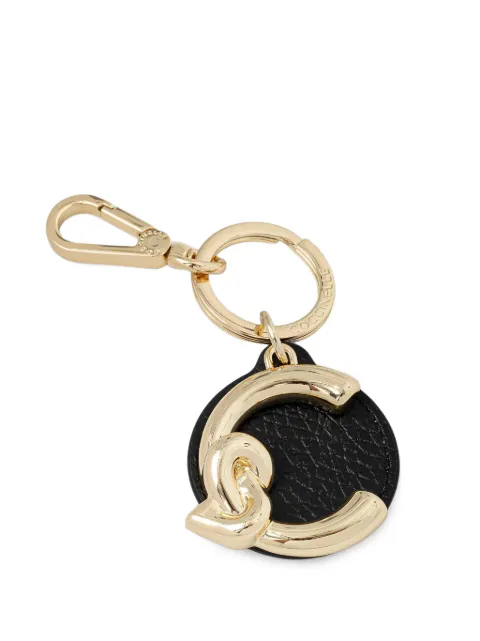 Coccinelle C-Me logo-plaque keyring Gold E2SSL410121