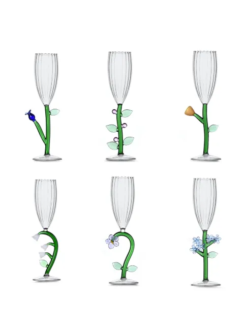 Ichendorf Milano flower-motif glass White 09997078