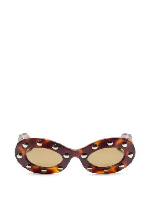 VALENTINO GARAVANI EYEWEAR oval acetate sunglasses Brown 5VG036S02