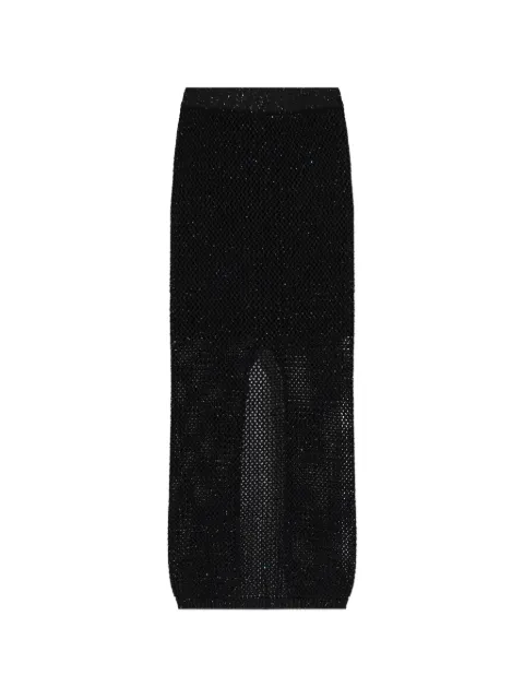 Akep sequin-embellished knitted maxi skirt Black GOKD13038