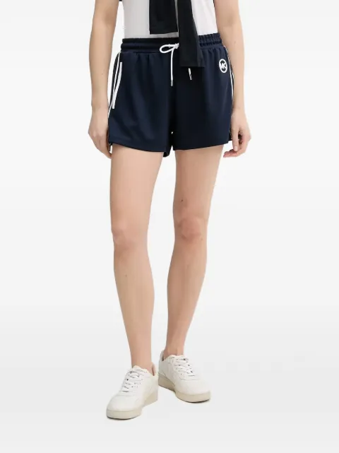 Michael Michael Kors contrast-trim graphic logo piqué track shorts Blue MR630XBK8N