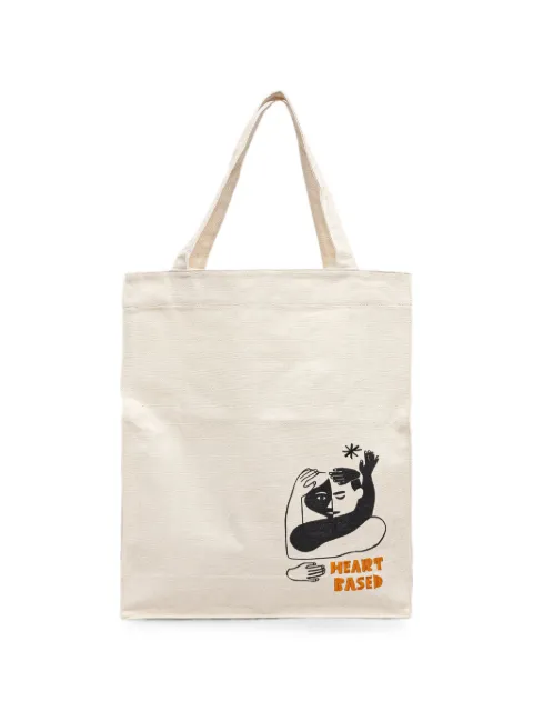 SAMSOE SAMSOE graphic-print tote bag Neutrals U25100022