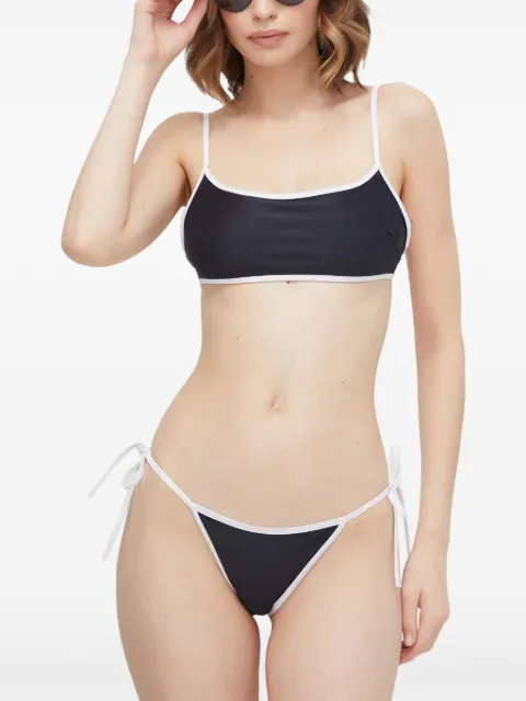SAMSOE SAMSOE contrast-trim side-tie bikini Black F24100197