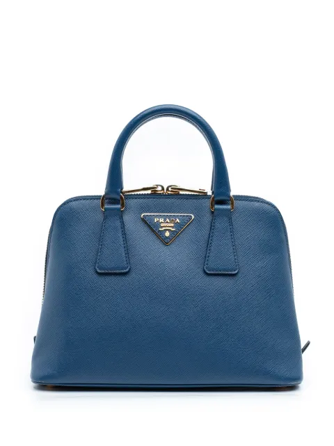 Prada Pre-Owned 2013-2025 Small Saffiano Lux Promenade satchel Blue JLWFNZLAQUVY6FUM