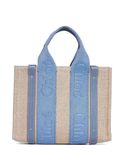 Chloé small Woody tote bag Neutrals CHC23AS397L17