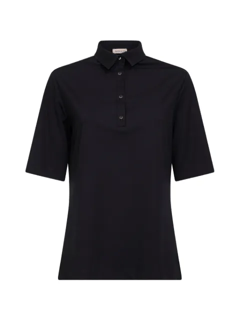 Blanca Vita collar-placket polo shirt Black 334841470999
