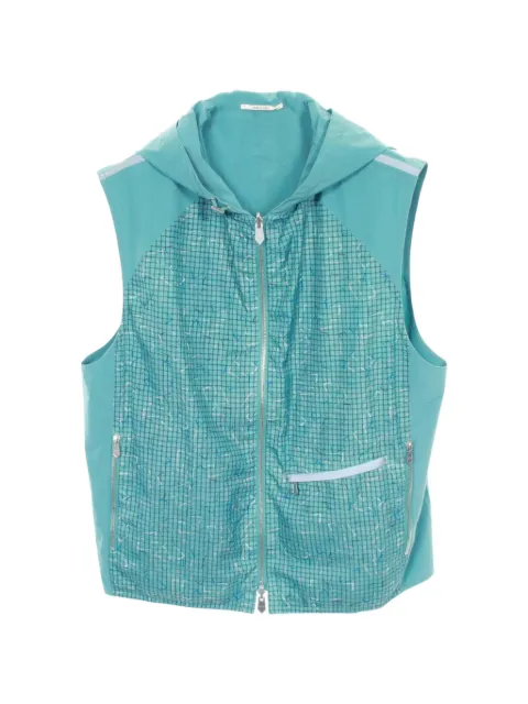 Hermès Pre-Owned 2010s hooded reversible gilet Blue 1045877