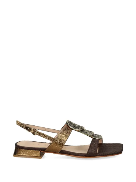 Albano engraved-appliqué sandals Brown 5532