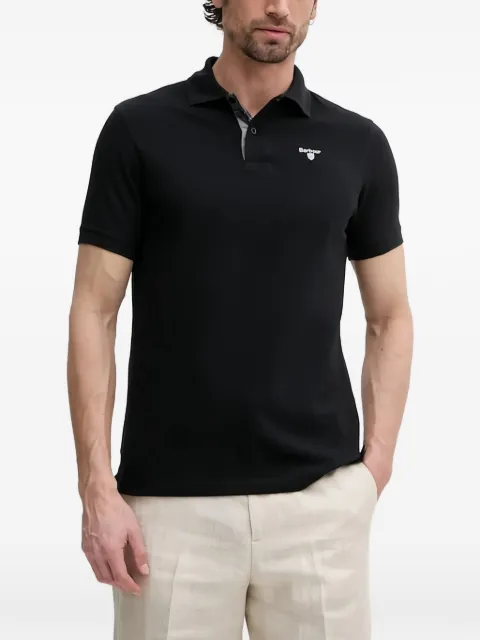 Barbour logo-detail polo shirt Black MML0011
