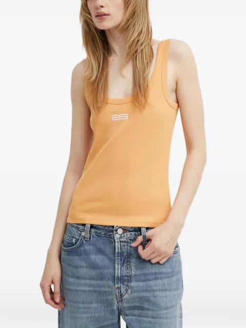 Gestuz embroidered ribbed tank top Orange 10909028