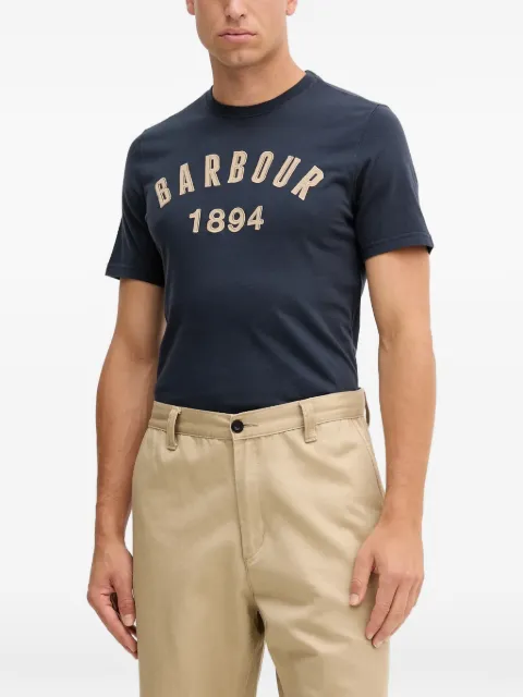 Barbour logo-embroidered T-shirt Blue MTS1472