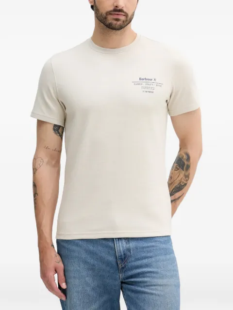 Barbour logo-print T-shirt Neutrals MTS1301