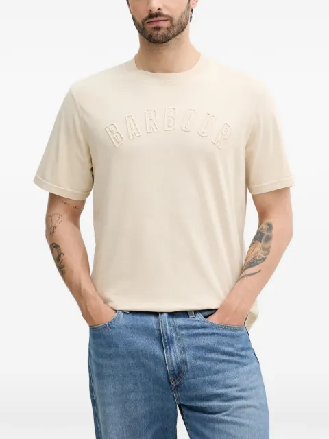 Barbour logo-embossed T-shirt Neutrals MTS1443