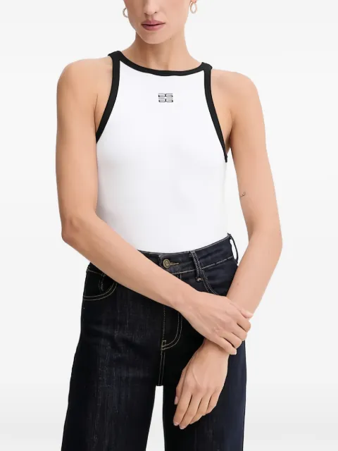 Gestuz contrast-trim sleeveless top White 10910270
