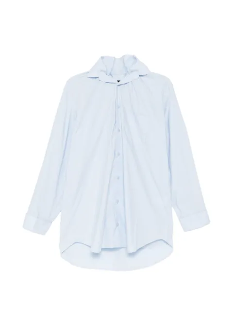 ALAINPAUL elasticated collar shirt Blue S5WSH03