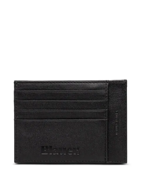 Blauer logo-patch leather cardholder Black CPV01