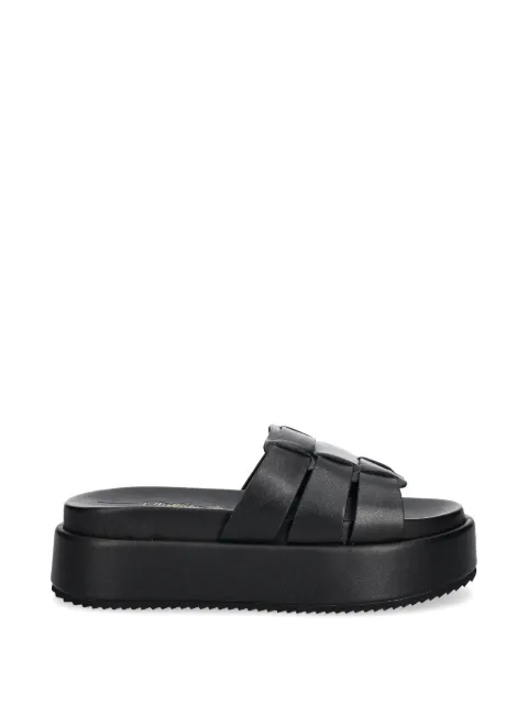 Buffalo Noa woven platform sandals Black 1602256