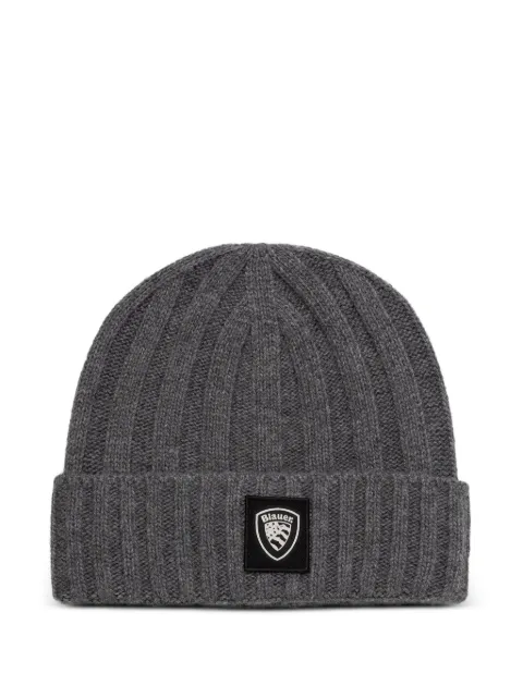 Blauer logo-patch beanie hat Grey 25BLUA05297