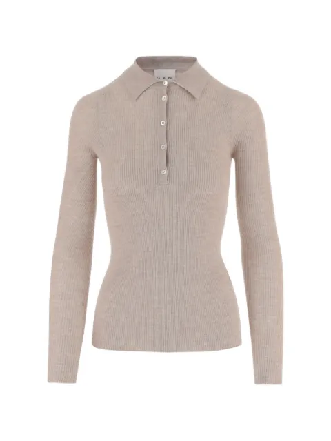 SA SU PHI ribbed button polo shirt Neutrals S266140820