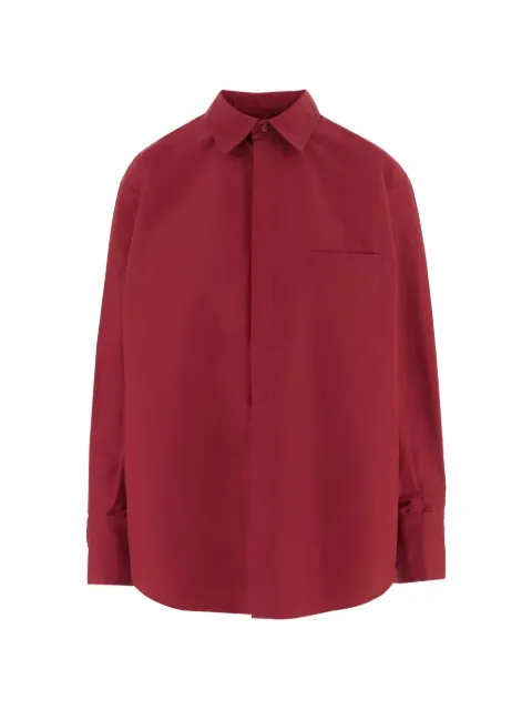 SA SU PHI ruffled-back shirt Red S26113A0505