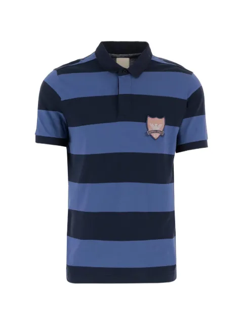 Emporio Armani striped logo polo shirt Blue EM004819AF23154MB600