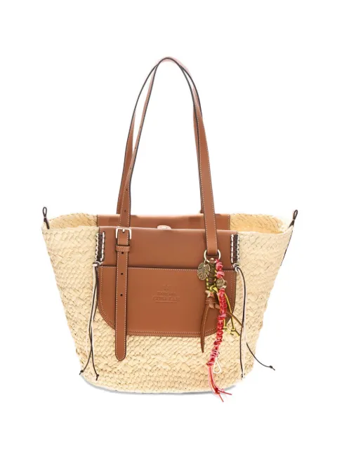 CUBA LAB Tropicana raffia shoulder bag Neutrals TROPICANANATURAL