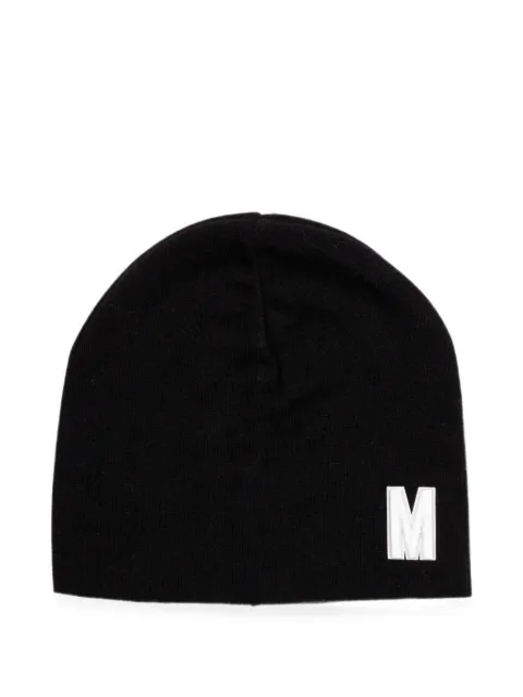 Moschino appliqué beanie hat Black 60803M5877