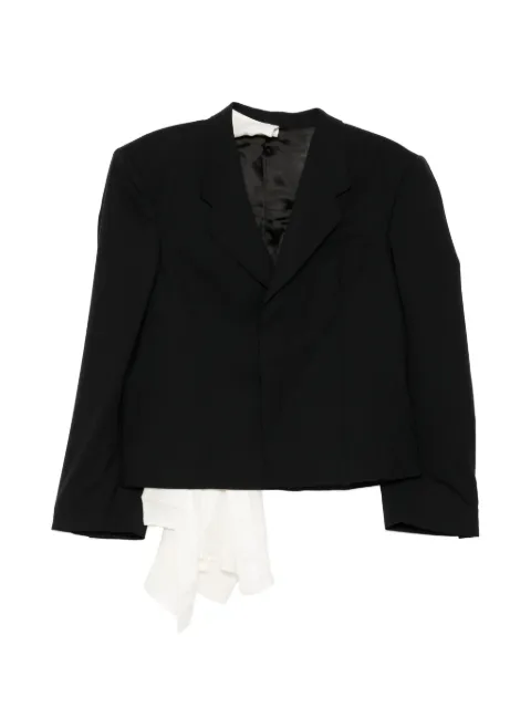 ALAINPAUL crop tailored blazer Black S5WJA14