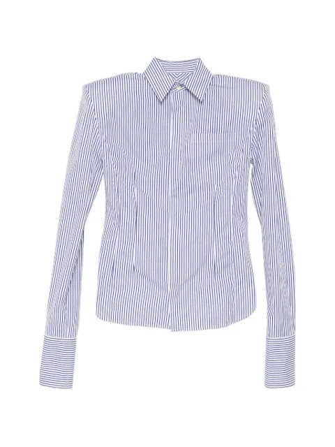 Juun.J striped shoulder pad shirt White JW6264F00