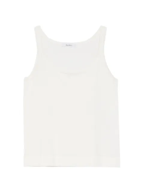 Max Mara square neck vest top White 2611361089600