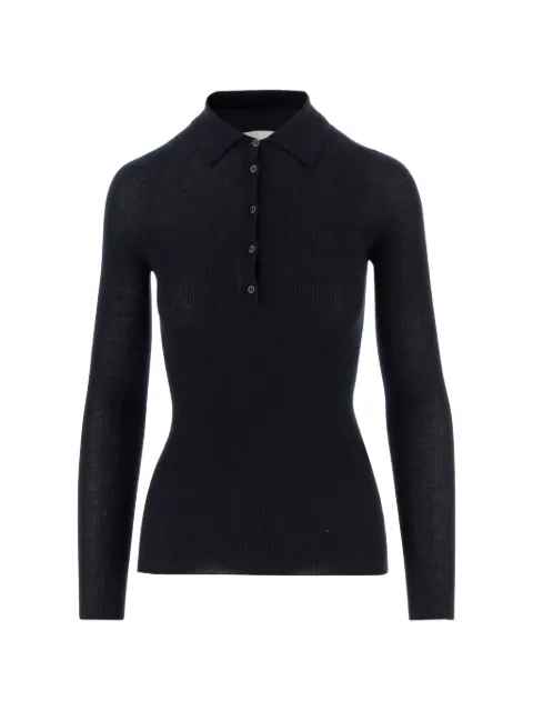 SA SU PHI knitted polo top Black S266140350