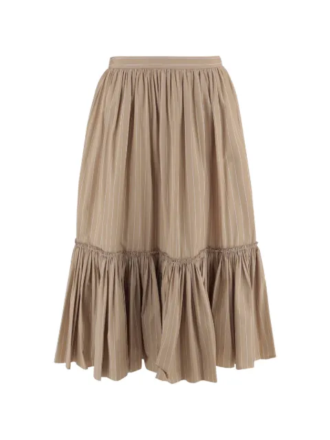 Jil Sander pinstripe tiered skirt Neutrals J02MA0373J45329273
