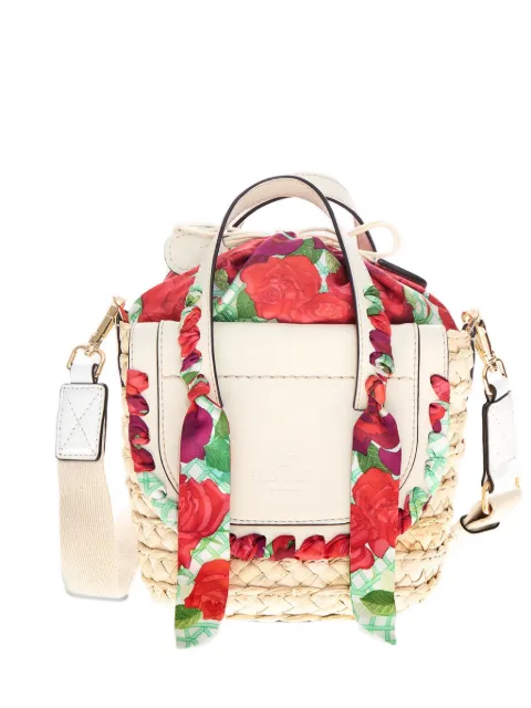 CUBA LAB Habanera silk tote bag Neutrals HABANERASILKROSETO