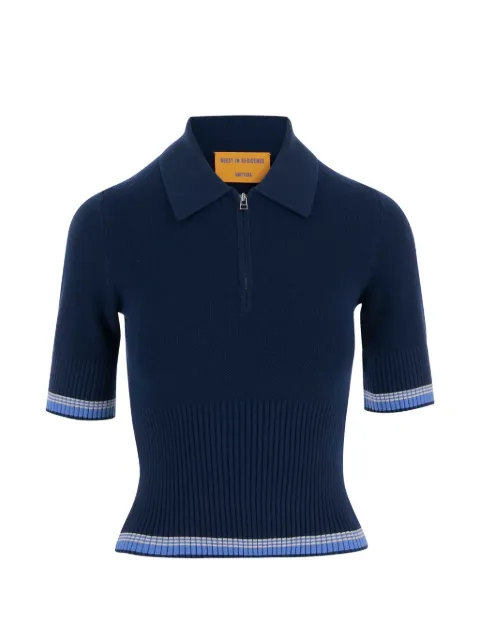 Guest In Residence Marcella cotton polo shirt Blue W41330JMNAV