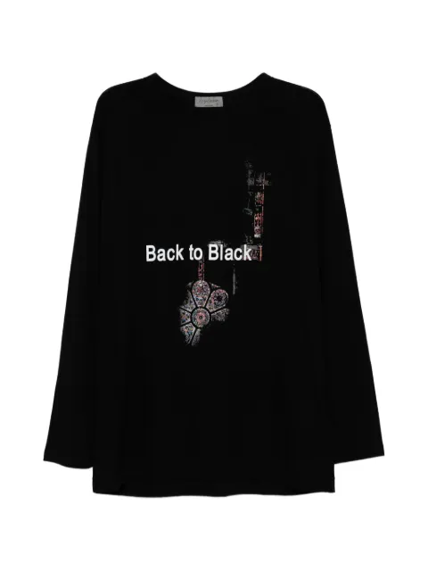 Yohji Yamamoto printed long-sleeve T-shirt Black HKT88986