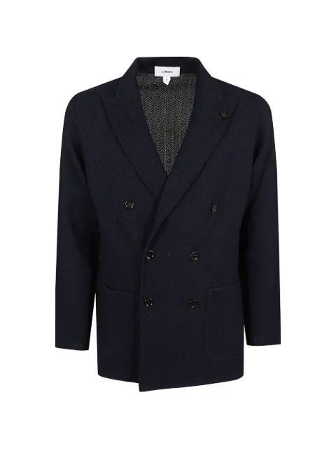 Lardini double-breasted cotton blazer Blue CNLJM57PA66008