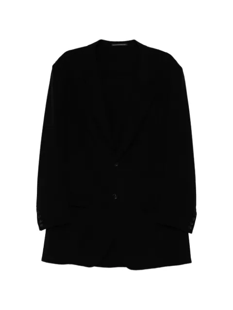 Yohji Yamamoto velvet single-breasted jacket Black HKJ38500