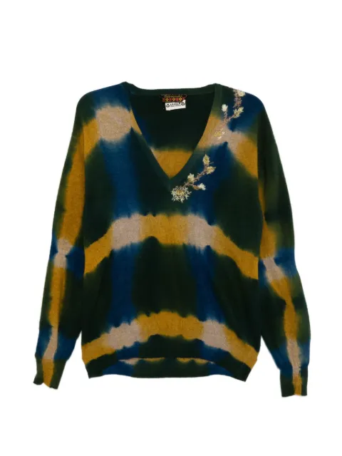 A.N.G.E.L.O. Vintage Upcycling tie-dye embroidered sweater Green AU250ASK