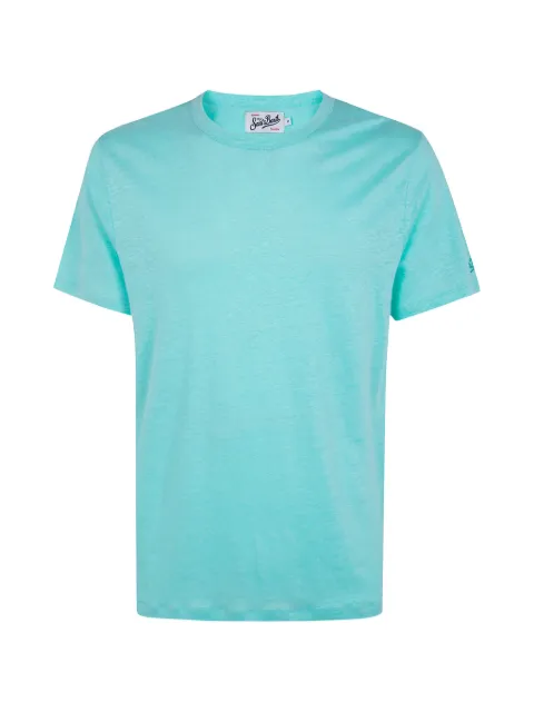MC2 Saint Barth Ecstasea slub-texture logo-embroidered T-shirt Blue ECSTASEA
