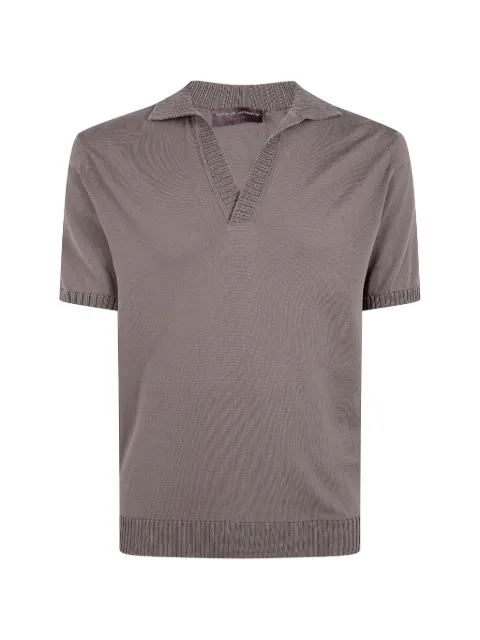 Filippo De Laurentiis knitted V-neck T-shirt Grey PL3MCSKCR14R098