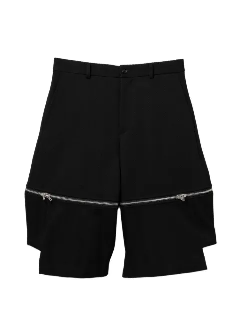 Black Comme Des Garçons zip-detail shorts Black 1QP001