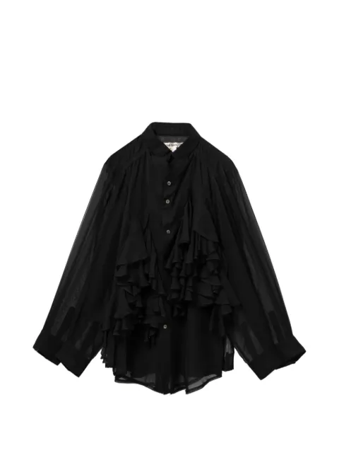 Comme Des Garçons ruffled shirt Black GQB010