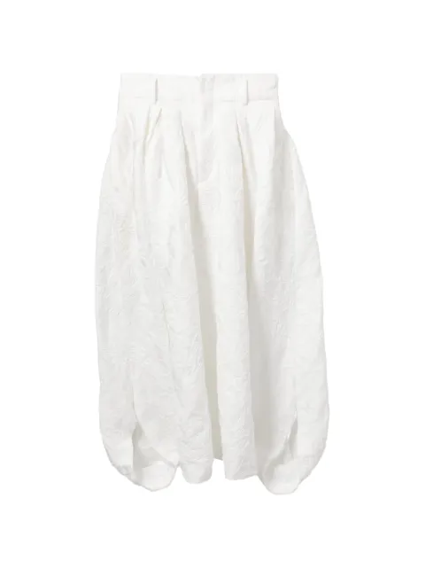 Comme Des Garçons floral-embroidered cropped trousers White GQP017