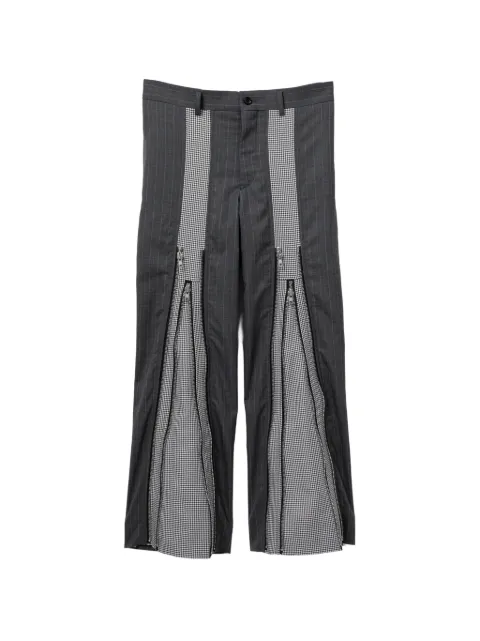 Comme des Garçons Homme Plus patchwork zip details trousers Grey CDXPTPQP027MQGYX00M