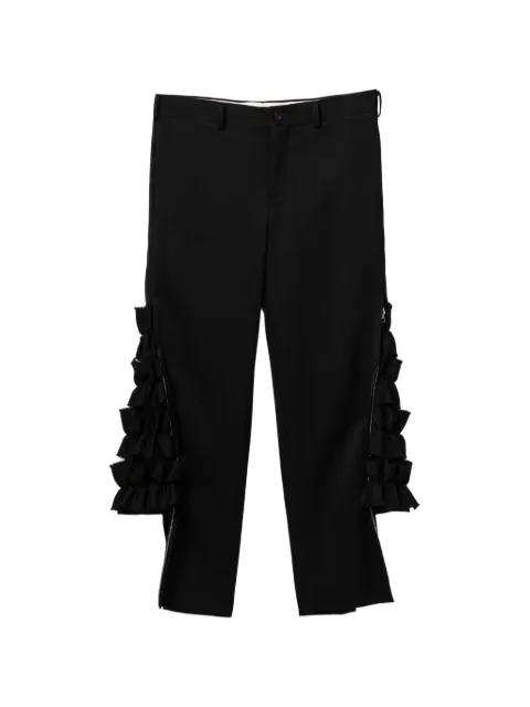 Comme des Garçons Homme Plus ruffled zip details trousers Black CDXPTPQP035MQBKX00M